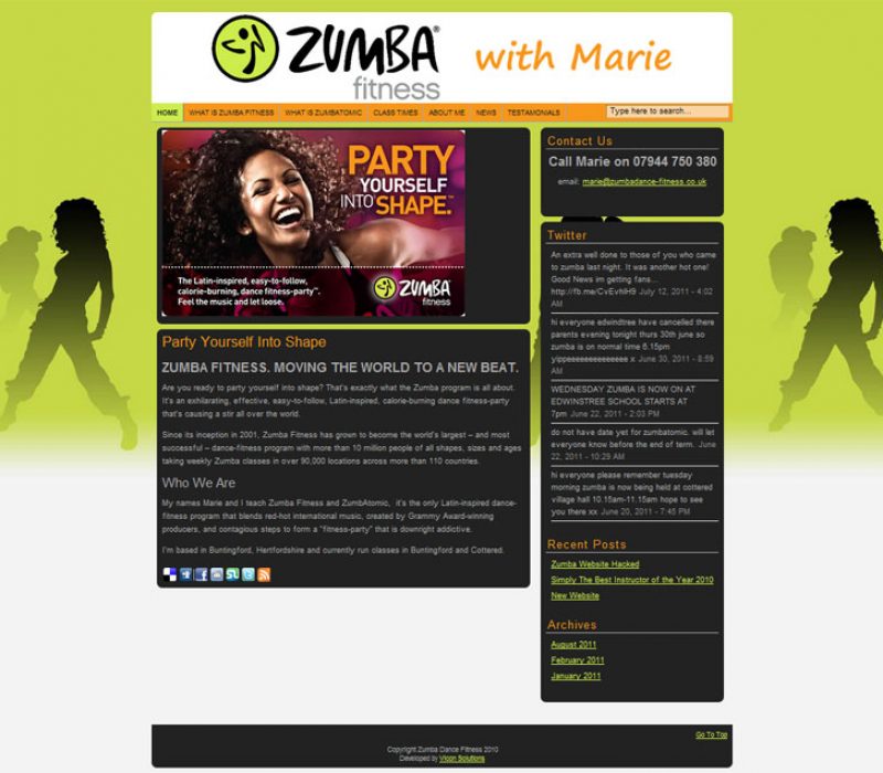 Zumba Dance Fitness Website